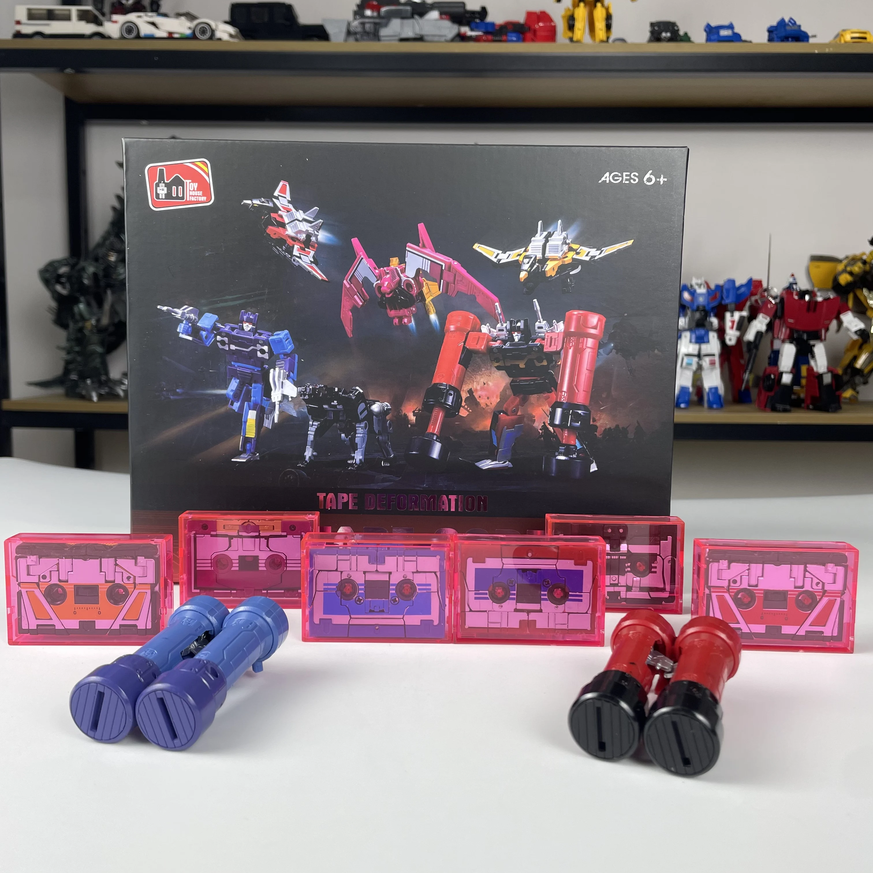 Фото THF-01P6 Игрушки-трансформеры Soundwave Six Tape Troop G1 Mindwipe Rumble Frenzy Ravage Laserbeak Buzzsaw Limit Фигурка Робот Подарок №2