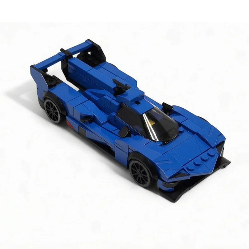 Фото Модель гоночного автомобиля QWERT Speed Racing Car MOC, строительные блоки A424 WEC IMSA Le Mans, модульная технология, детские подарки на праздники, игрушки для сборки. №3