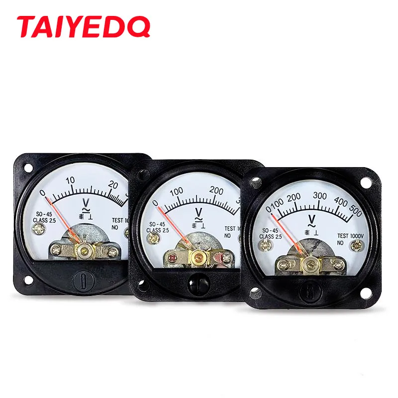 

SO45-V указатель типа вольтметр постоянного тока 5 в 10 в 15 в 20 в 25 в 30 в 50 в вольт панель измеритель