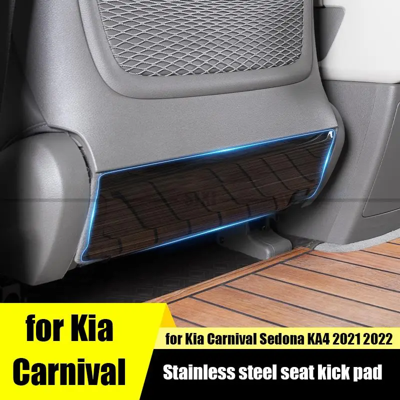 

for Kia Carnival Sedona KA4 2021 2022 two-row seat stainless steel anti-dirty protection pad child anti-kick pad