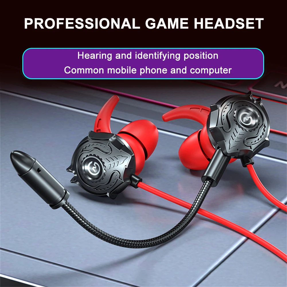 

Game Headset Hifi Stereo Bass In-ear Wired Headphones With Mic Mobile Phone Computer For Iphone Xiaomi Huawei Wired Headset