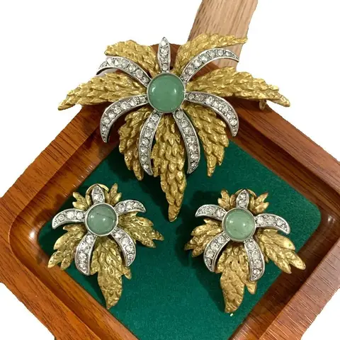 Брошь-серьги YDGY в форме перьев