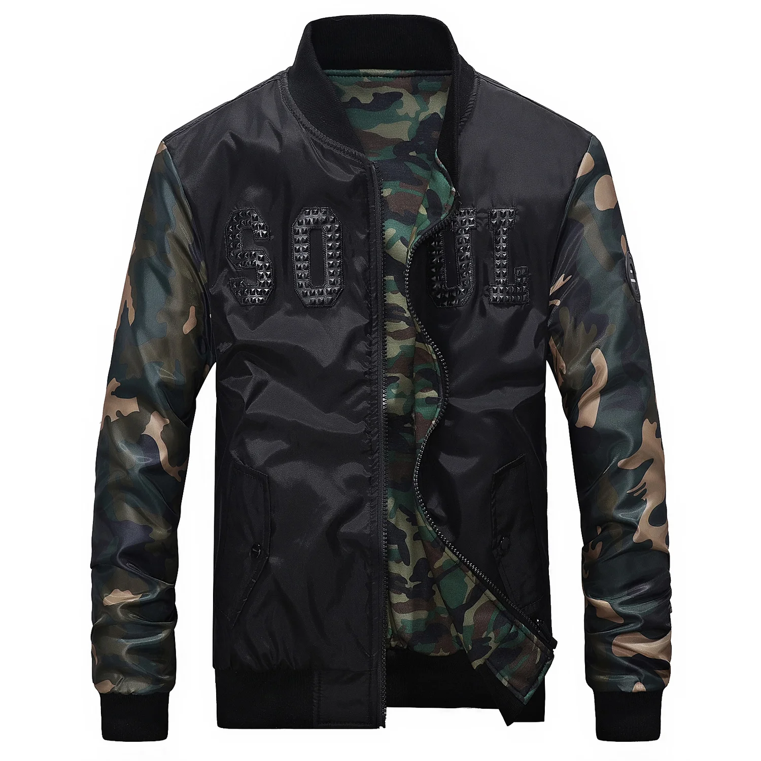 Мужская камуфляжная куртка на Хлопчатобумажной Подкладке утепленная Свободная