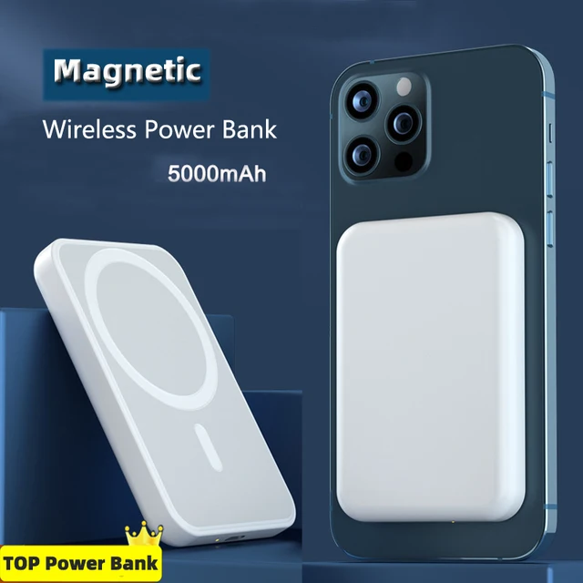 Portable Wireless Charger Macsafe Auxiliary Spare External Magnetic Battery Pack Power Bank For iphone 12 13 14Pro Max Powerbank 1