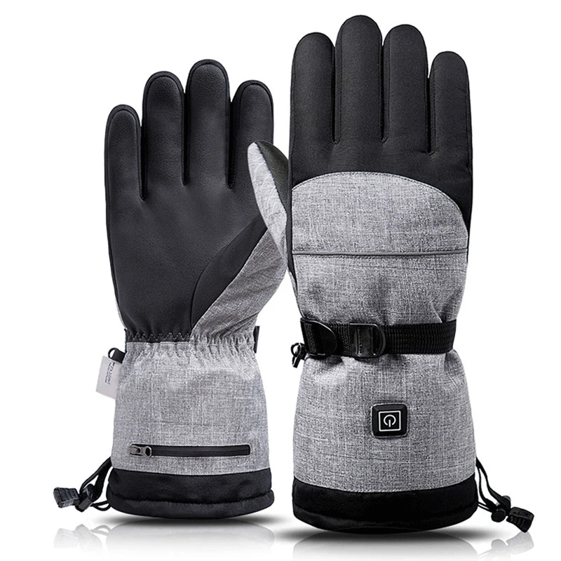 

Перчатки с электроподогревом для катания на сноуборде, лыжах, мужские женские перчатки для катания на сноуборде и лыжах ветрозащитные водонепроницаемые велосипедные перчатки для снега