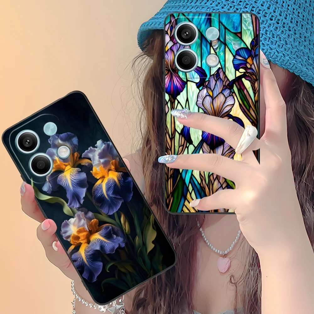 Чехол для мобильного телефона Iris Flower Pretty чехол Xiaomi Redmi Note 13 12 11 10 9 8 7 6 S A Pro Lite Plus