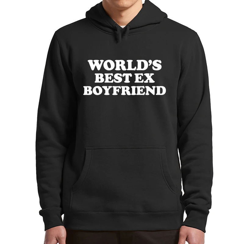 

World's Best Ex-Boyfriend Hoodie Funny Saying Humor Jokes Gift Hooded Sweatshirt Casual Soft Unisex Oversized Pullovers