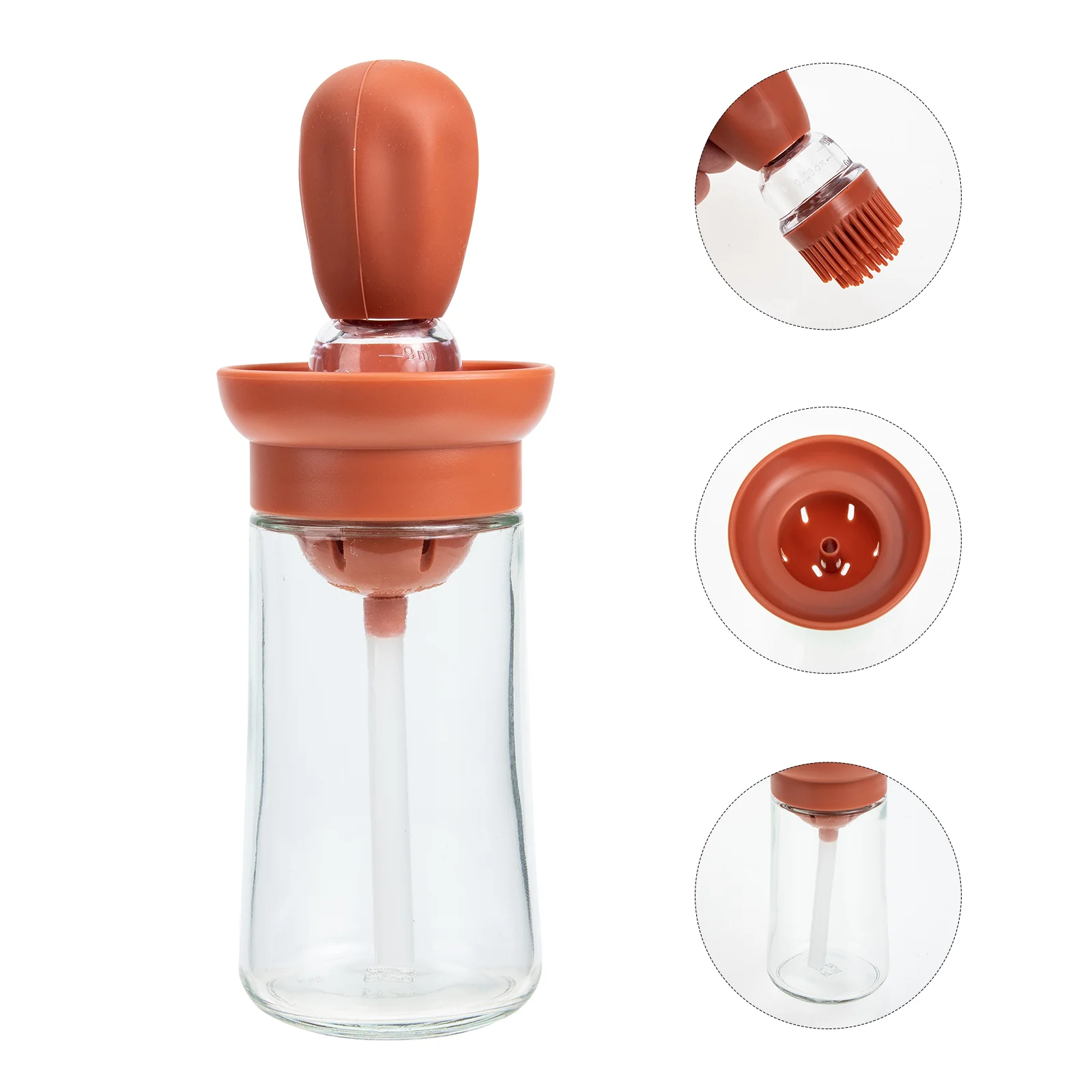 

Oil Brush Bottle Portable Oil Dispenser Glass Olive Oil Bottle Kitchen Supply