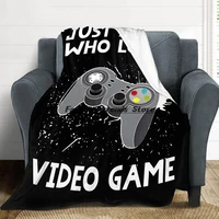 gaming flannel blanket super soft cozy fuzzy gamer blankets for sofa bed gifts for baby kids adults game lovers