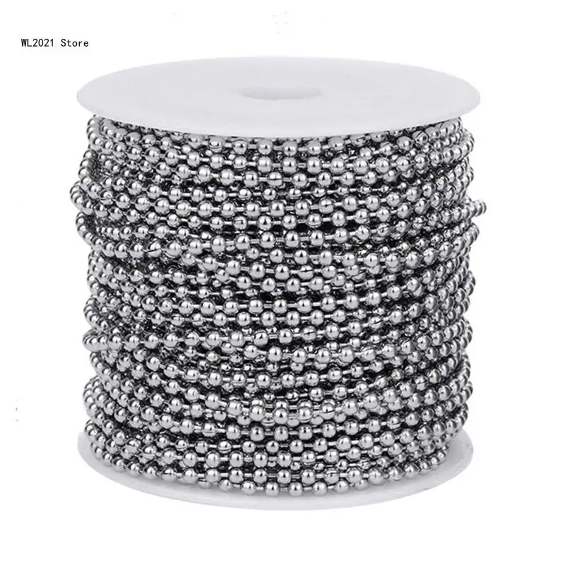 

Stainless Steel Ball Chains Necklace Bead Chain Dog Tags Ball Bead Chain