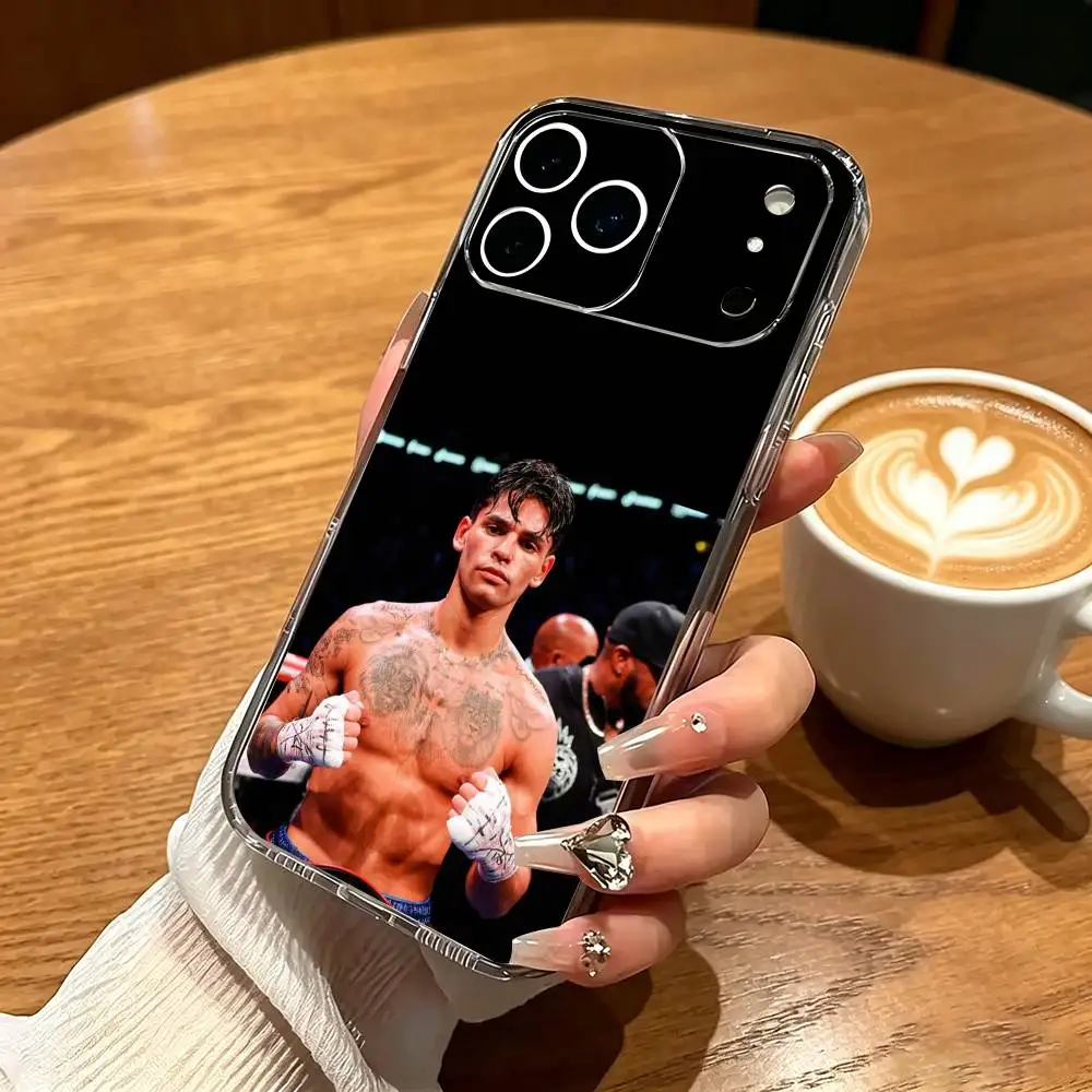 Фото Чехол для телефона Cool Boxer R-Ryan Garcia для iPhone 17 16 15 14 13 12 11 Mini Pro Max Plus, прозрачный №2