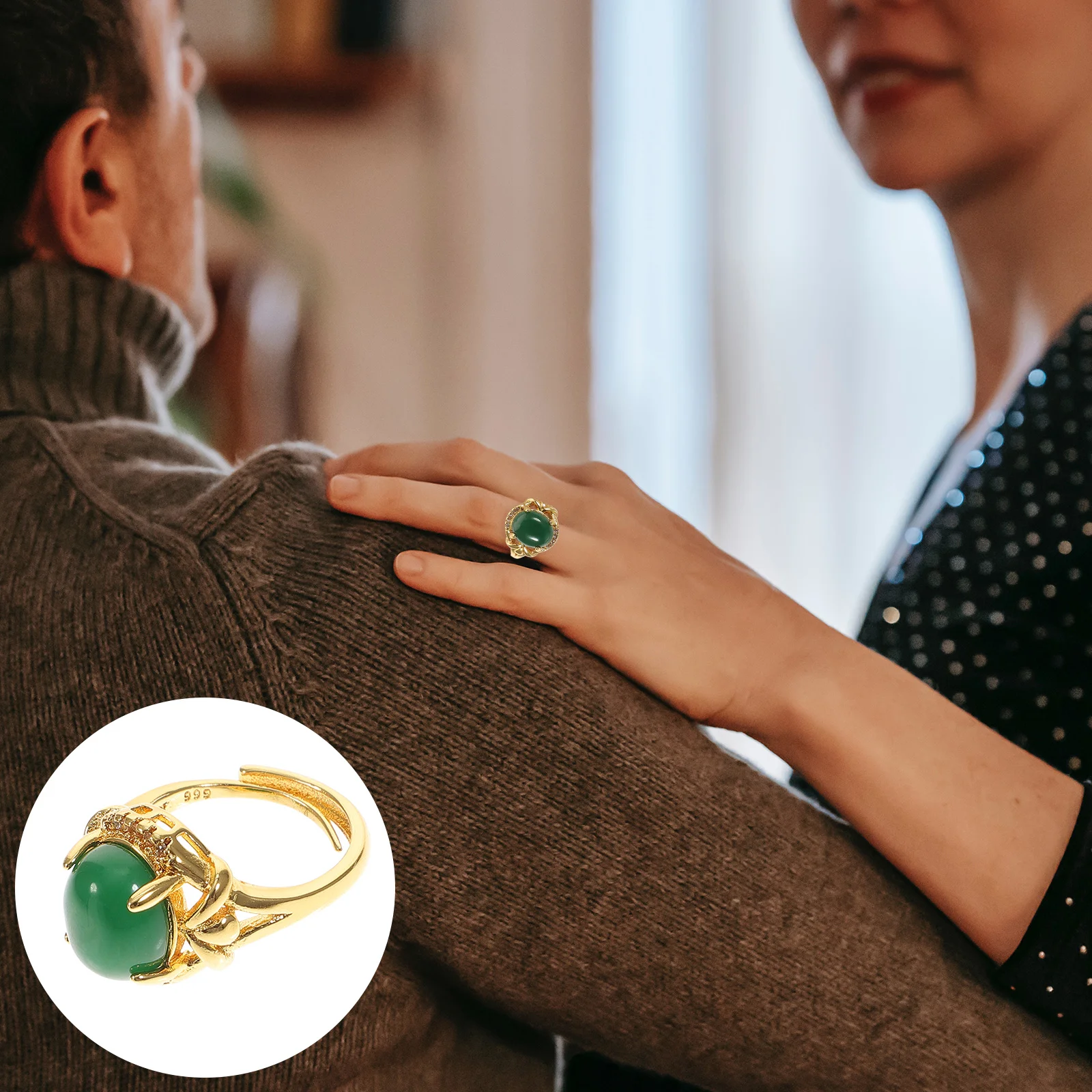 Регулируемое кольцо на палец декор ювелирные изделия мода Грейс женское