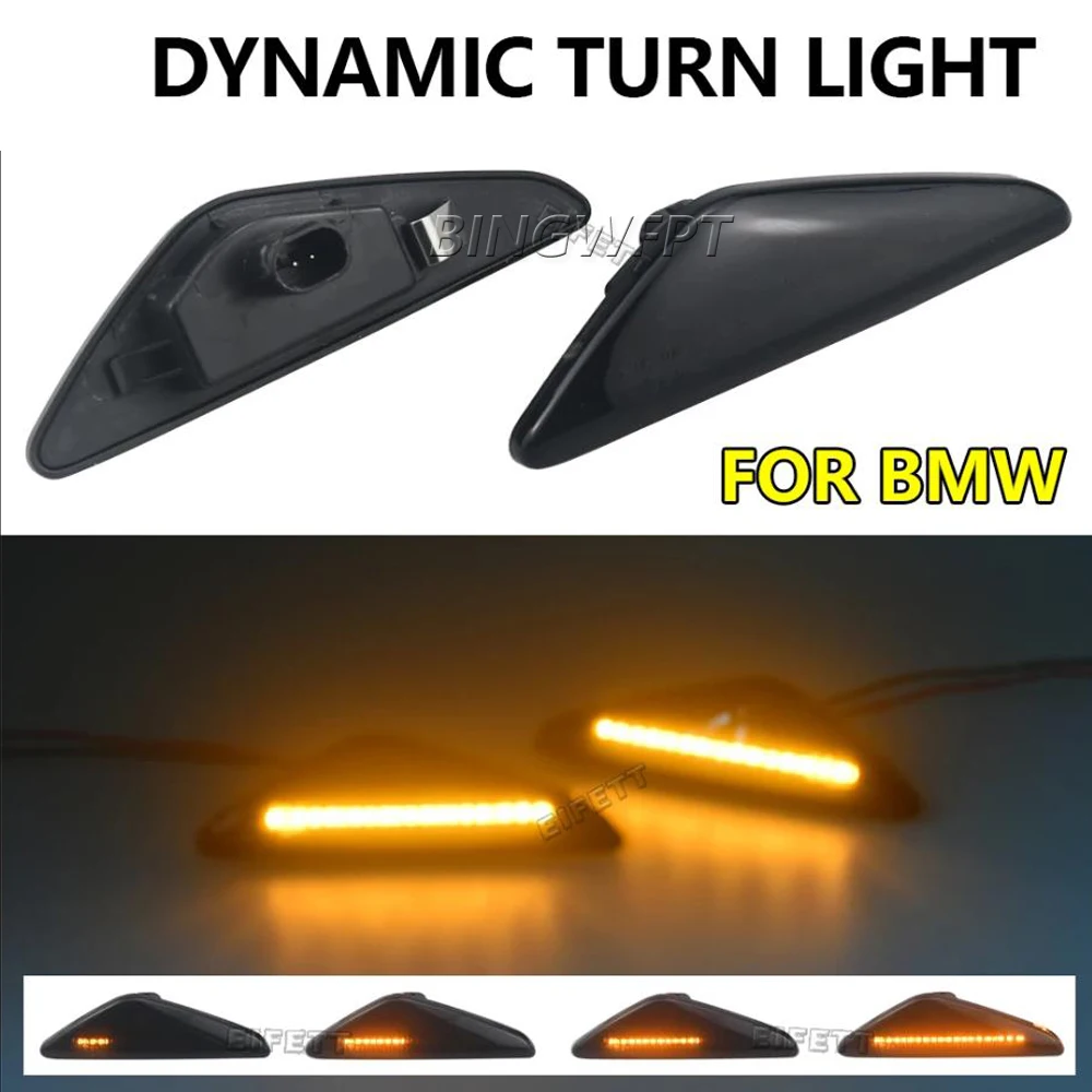 

2 шт. для BMW E46 2D 2003-2006 325Ci 330Ci купе кабриолет динамический светодиодный индикатор боковой габаритный фонарь поворотника мигалка