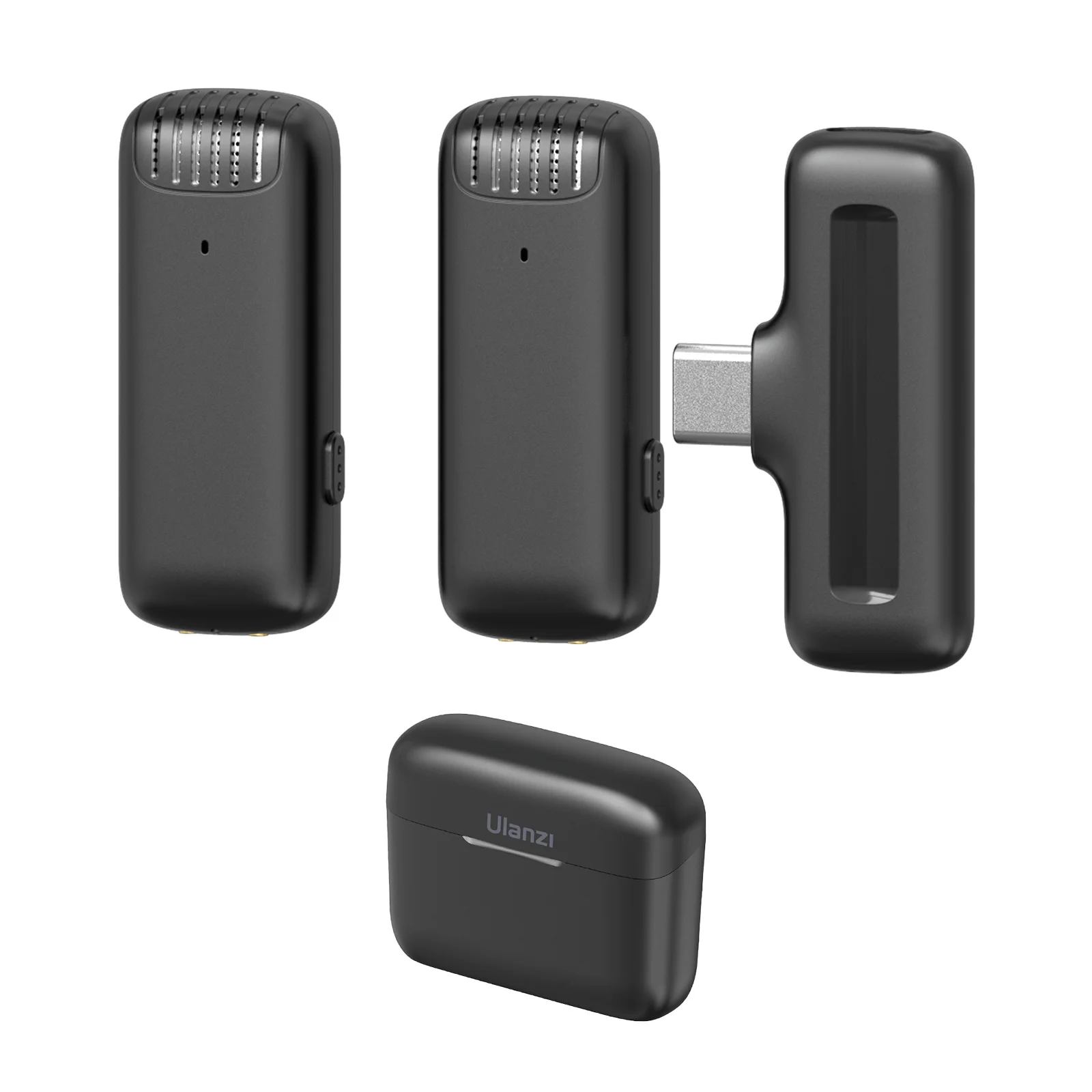 

Ulanzi J12 Wireless Microphone System with 1 Receiver & 2 Microphones 20M Transmission Range Built-i