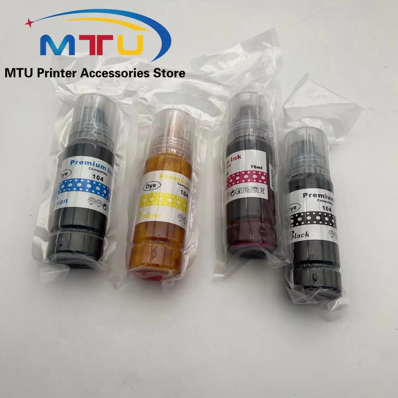 Запасные чернила 104 для Epson ET-1810 ET-2710 ET-2720 ET-2810 ET-2820 ET-2830 ET-2840 70ml/Bottle