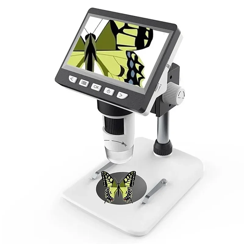 1000X4 3-дюймовый цифровой микроскоп HD 1080P Elektronische Desktop Solderen LCD Vergrootglas Glass Set Ondersteuning 10