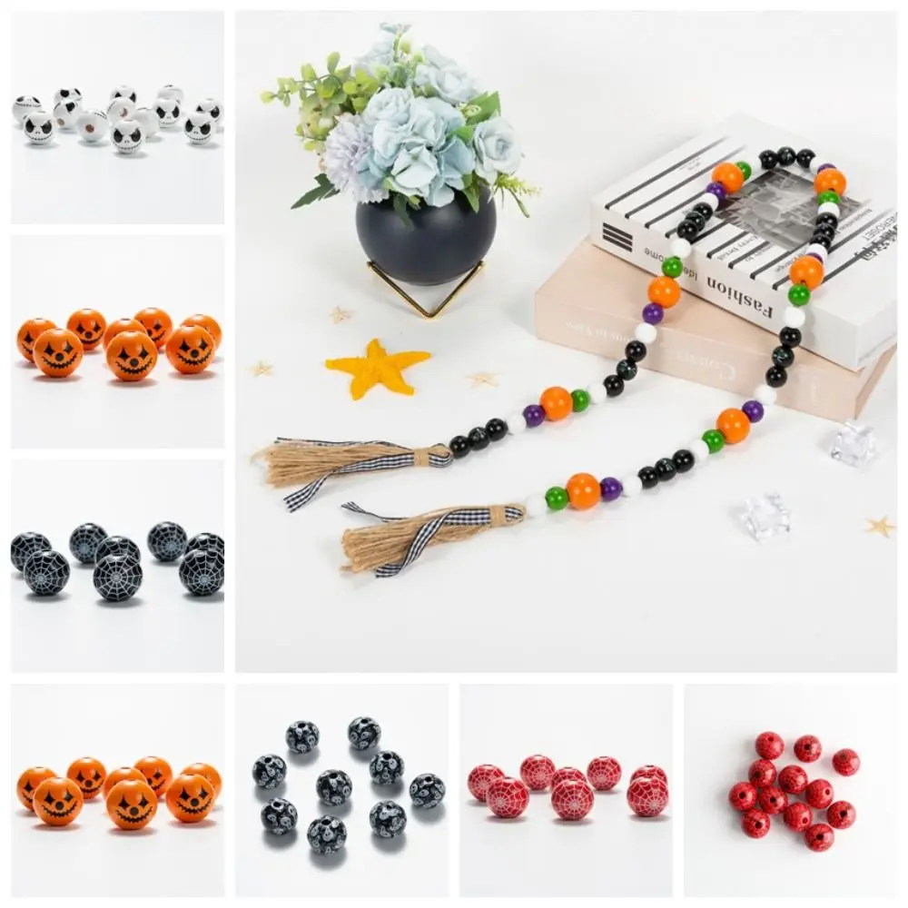 10 шт., бусины в форме тыквы для Хэллоуина