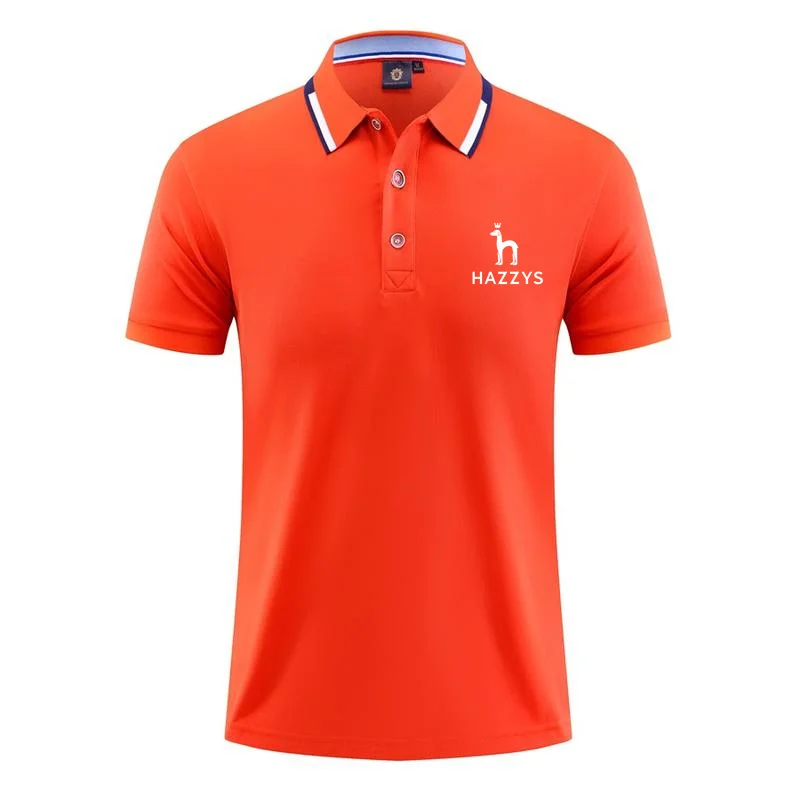 

New Listing 2023 HAZZYS Men's Leisure Business Men's Short Sleeve Polo Shirt Men's Fashion Lapel Contrast T-shirt Men's Clothing