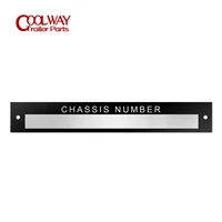 high quality aluminium chassic vin serial number plate id tag vehicle date identification 100 x 15mm