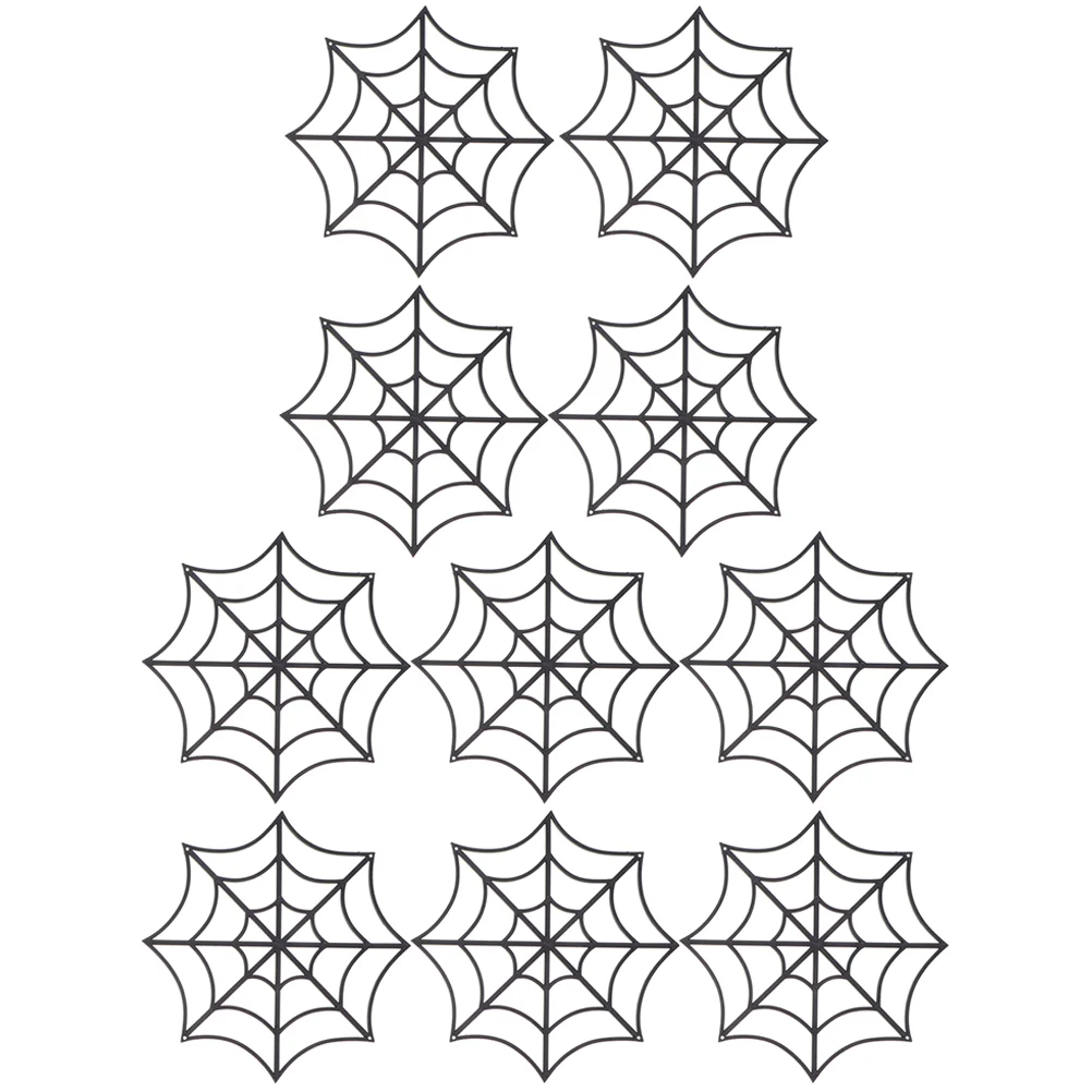 

10pcs Plastic Spider Web Halloween Cobweb Decor Halloween Decorative Props
