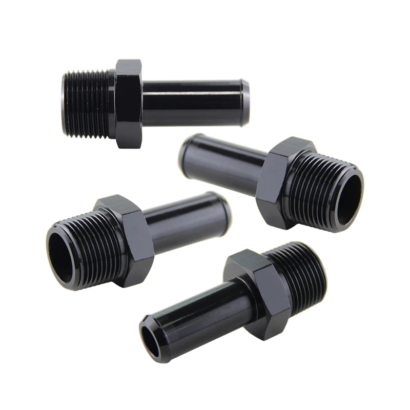 

4 шт., прямой Алюминиевый переходник с наружной резьбы NPT на шланг AN12, 3/4 дюйма, черный