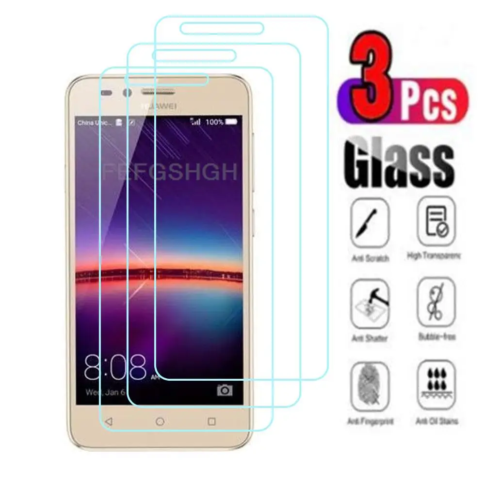 

3Pcs 9H Protective Tempered Glass For Huawei Y3 II Y3II 4.5" LUA-L21, LUA-U22, LUA-U02 Screen Protector Protection Cover Film