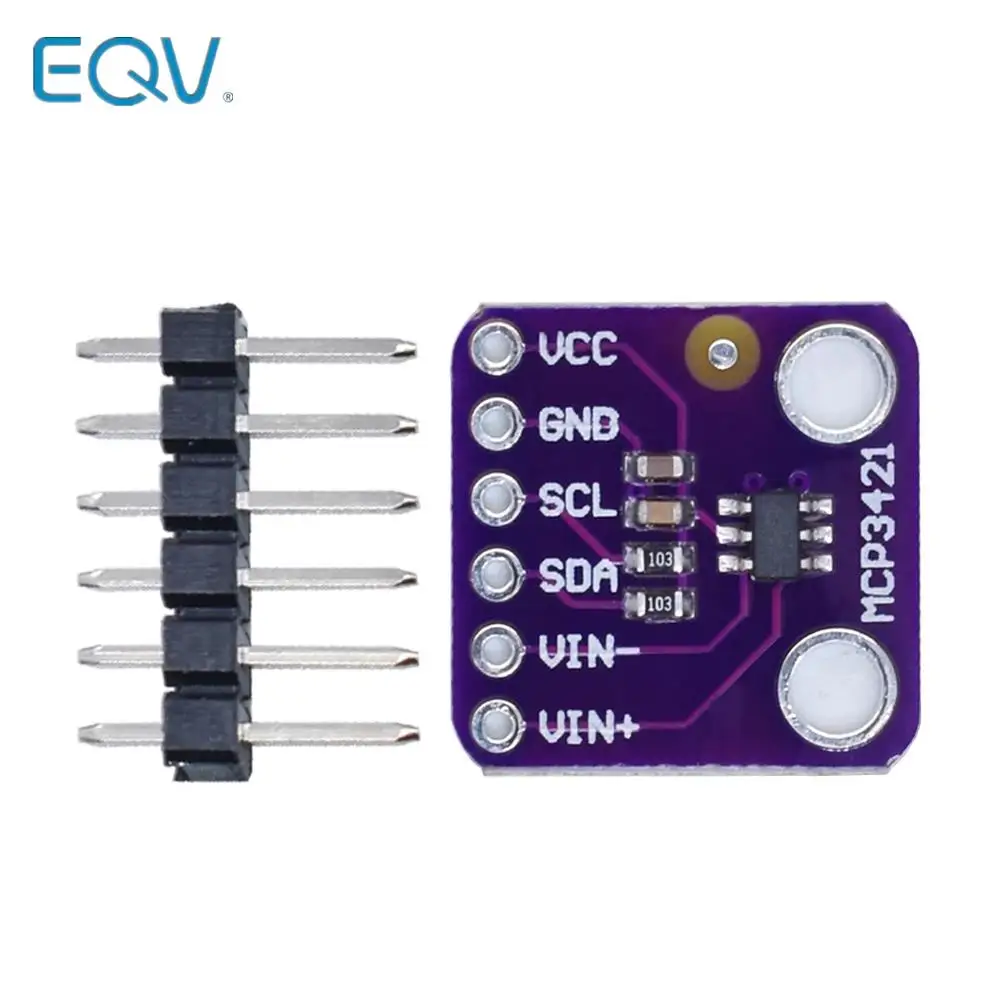 

MCP3421 I2C SOT23-6 delta-sigma ADC оценочный модуль, плата для PICkit, модуль последовательного анализатора, GY MCP3421