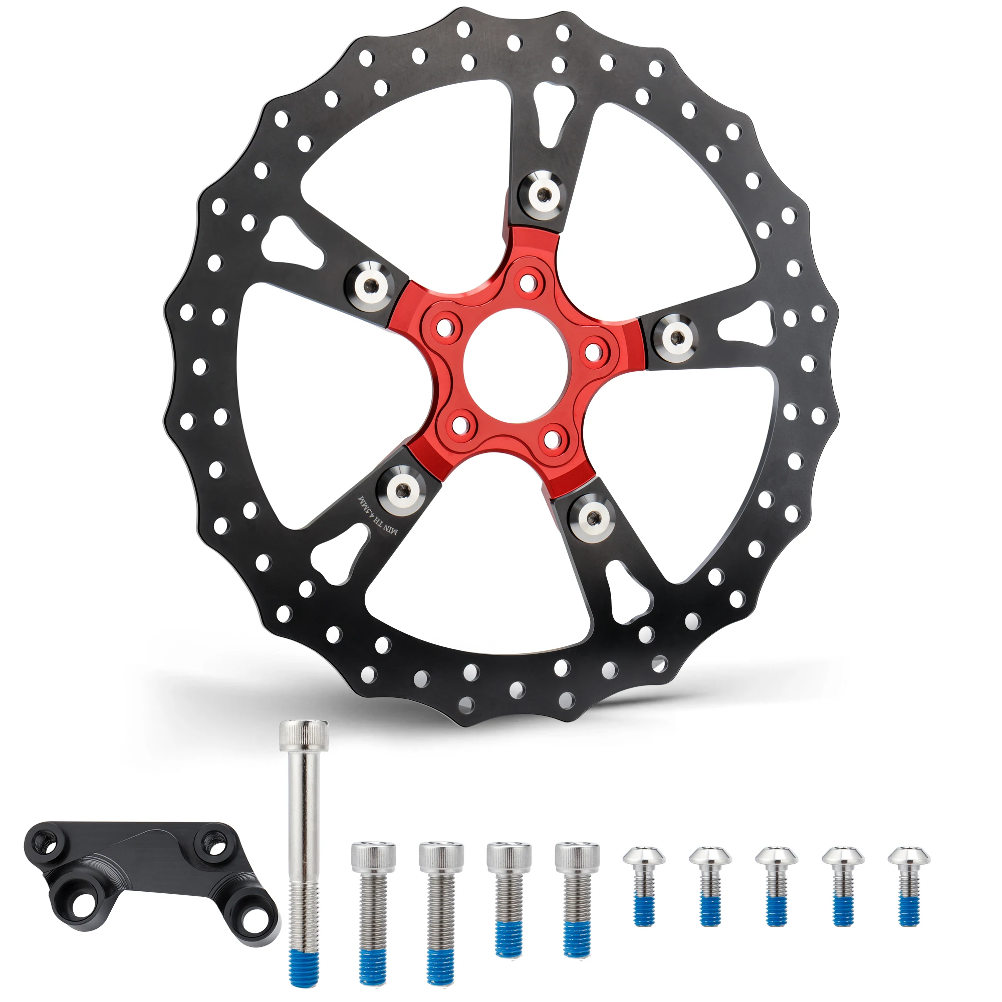 

14-дюймовый тормозной плавающий ротор с одним передним диском для Harley 2006-2017 Dyna Street Fat Bob и Softail Low Rider Breakout 2015–up