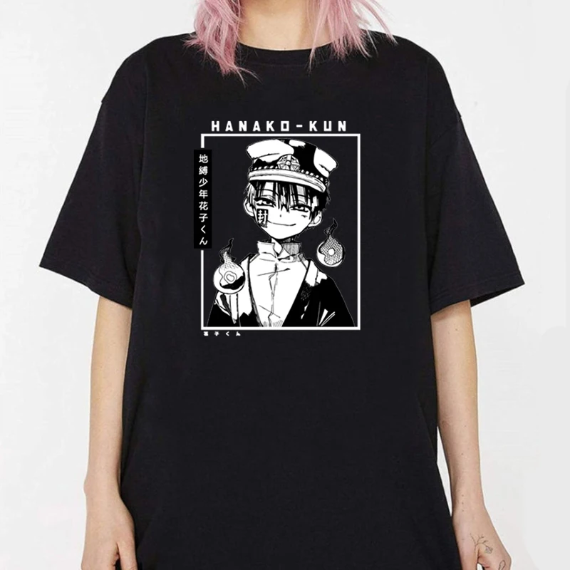

Hanako Kun Manga Tshirts Women Toilet Bound T-shirt Cotton Oversized Female Summer Top Yugi Amane Ladies Clothing Streetwear