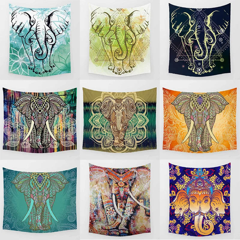 Beautiful elephant series pattern Wall Tapestry Rectangle Wall Hanging Tapestry Wall Art Tapestry