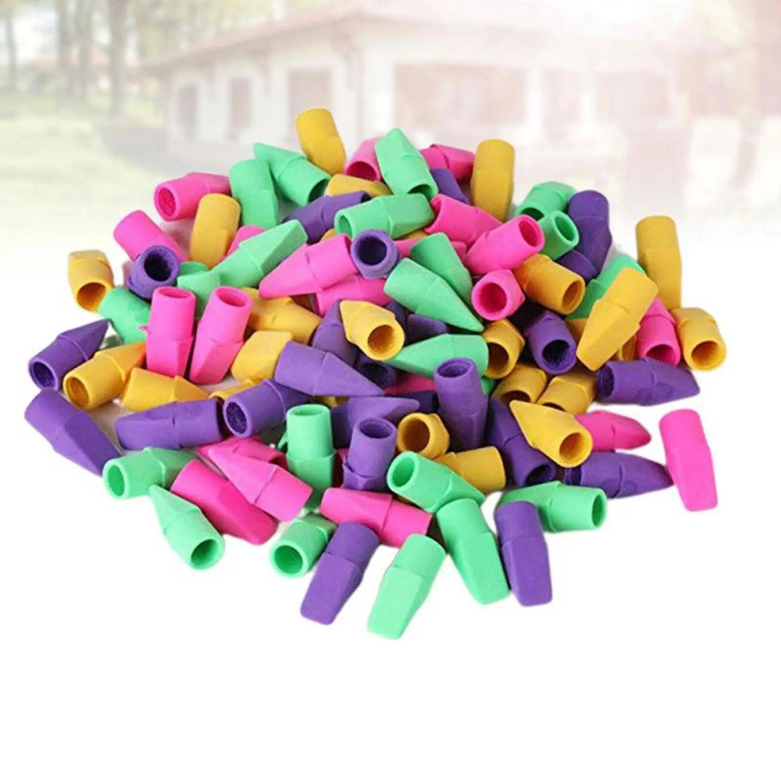 

100 Hats Stationery Pen Pencil Top Erasers for Home Supplies