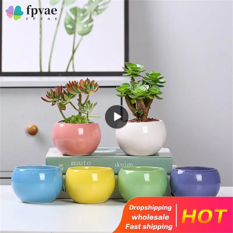 

Indoor Garden Small Planter Creative With Breathable Hole Flower Pot Garden Supplies Succulent Plant Potted For Office Household