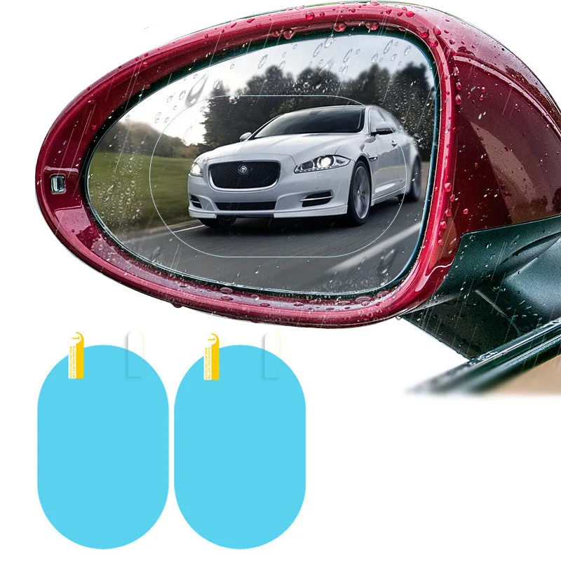 

2 Sheets Car Sticker Rearview Mirror Rainproof Film Car Rearview Mirror Rainproof Film Rainy Day Clear Visible Car Film