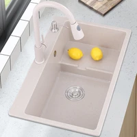 quartz kitchen sink basket pipe undermount mixer taps soap dispensor washing sink bathroom cocina accesorio home improvement