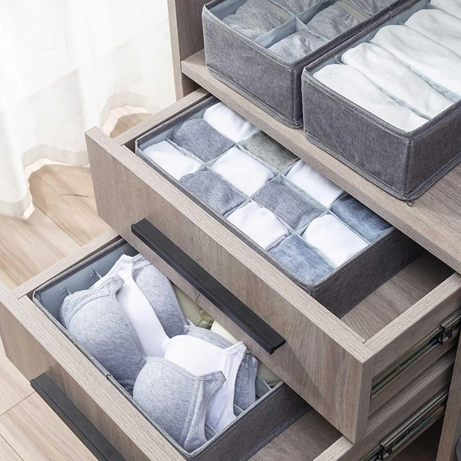 

Ящик для хранения нижнего белья, органайзер для бюстгальтеров, носков, футболок, органайзер, ящик для хранения брюк, органайзер для хранения...