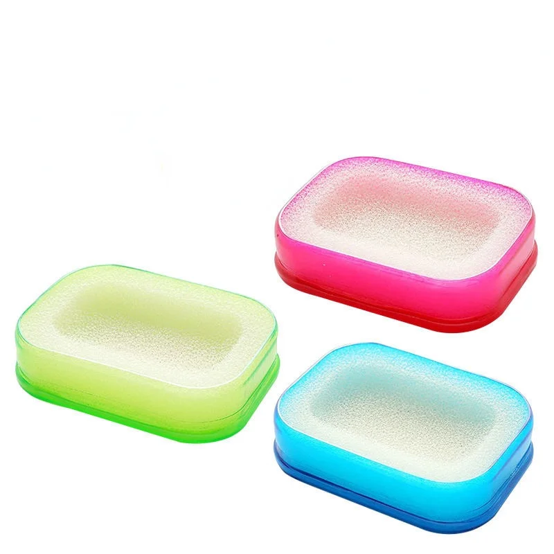 

Double-Layer Aerobic Fertilizer Soap Box Creative Fashion with Sponge Soap Box Soap Box Foaming Drain Soap Box Soap Box