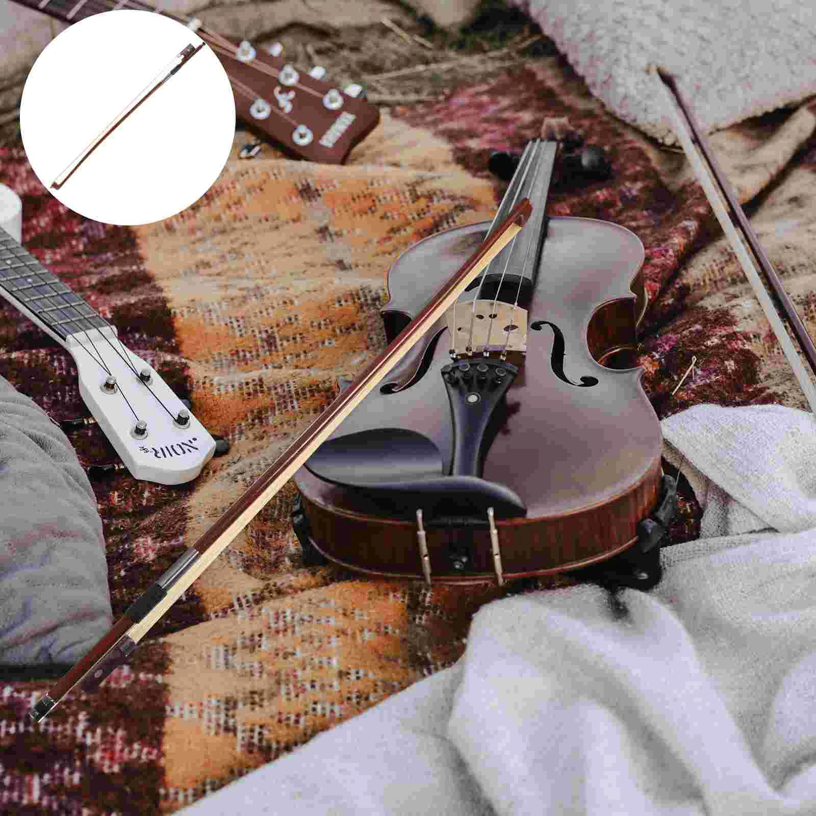 

Классический бант для скрипки, размер 1/ 8, с конским волосом, хорошо сбалансированный, для студенческих тренировок, сменный сандаловый инструмент для скрипки