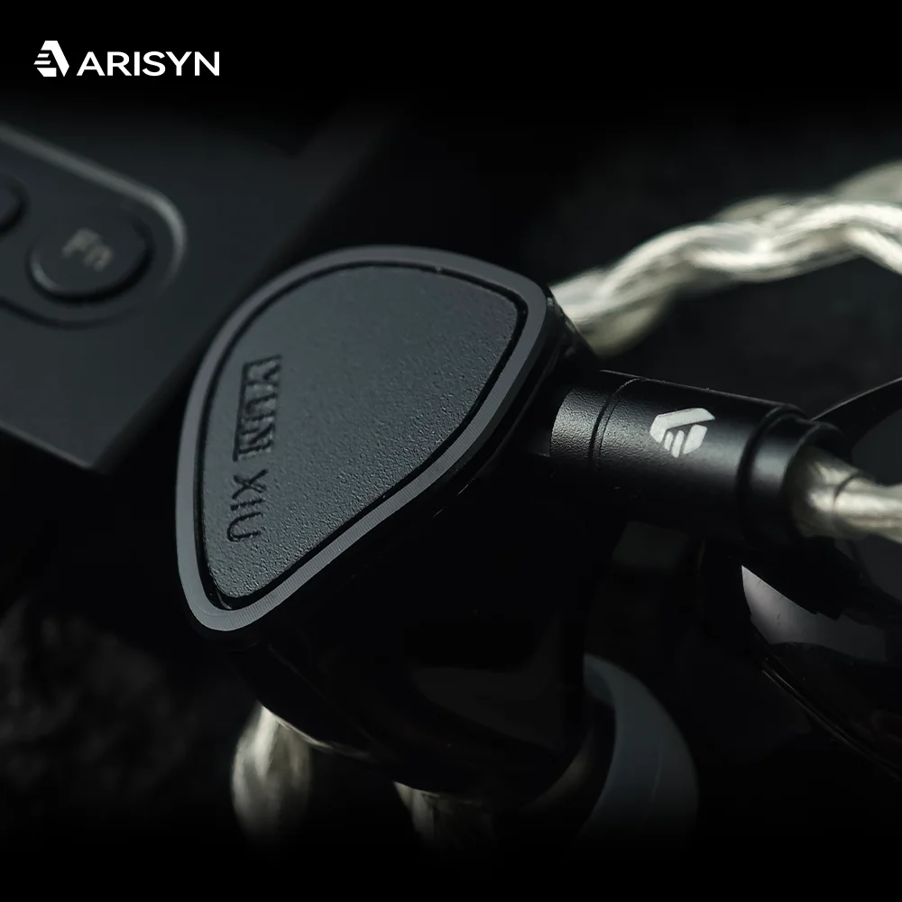 Фото Наушники ARISYN YUN XIU PZT Hybrid+10mm с динамическим драйвером и DLC-диафрагмой, Hi-Fi наушники-вкладыши с кабелем 3.5 мм и 4.4 мм №4