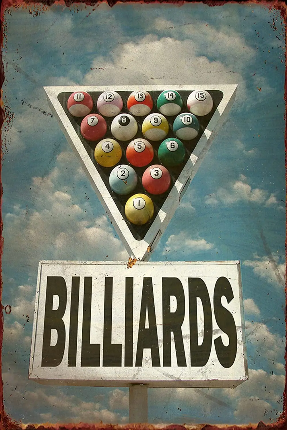 

Billiards poker Club Vintage Metal Sign Pool Billiards Balls Poster Tin Sign Home Family Gift Funny Metal Signs Wall Decor 12x8