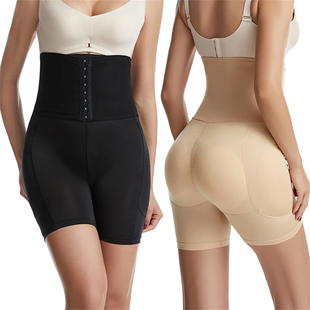 False Buttocks And Hip Control Panties Waist Trainer Body Shaper Slimming Sheath Woman Flat Belly High Waist Panties Shapewear
