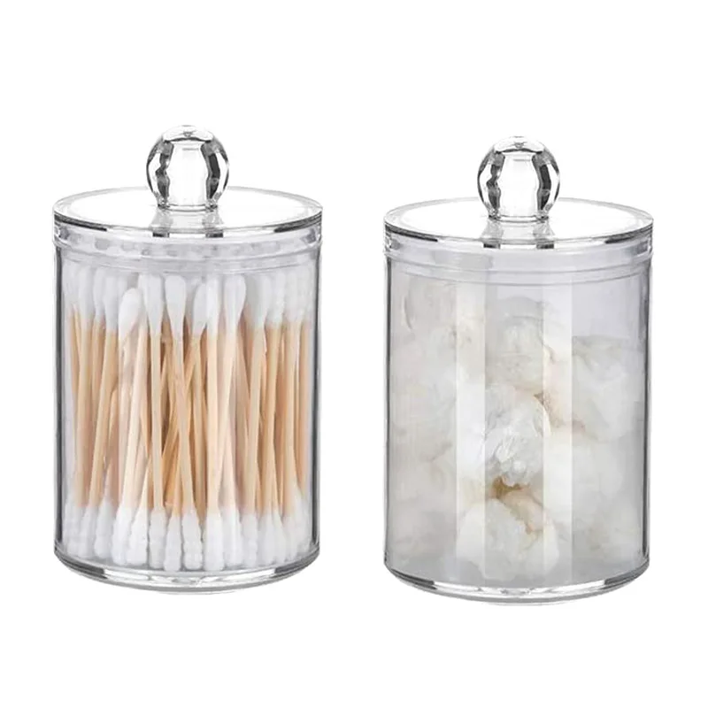 

Makeup Cotton Pad Organizer Bathroom Storage Box For Cotton Swab Cosmetics Jewelry Cotton Rod Plastic Storage Container With Lid