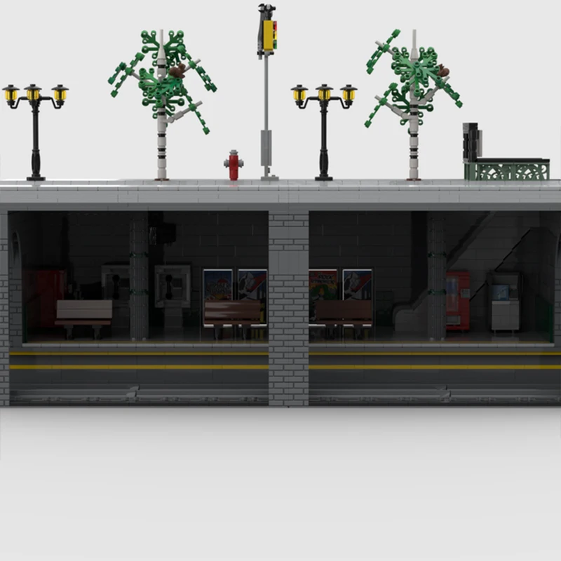 Конструктор MOC городской транспорт станция метро с 1 конструктор сделай сам