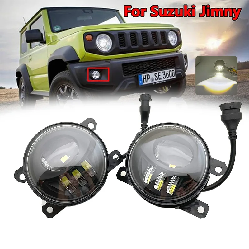 

2 шт./лот светодиодные противотуманные фары DRL Для Suzuki Jimny JB64 JB74 2018 2019 2020 светодиодные противотуманные фары Противотуманные фары Дневные ходовые Противотуманные фары 12 В