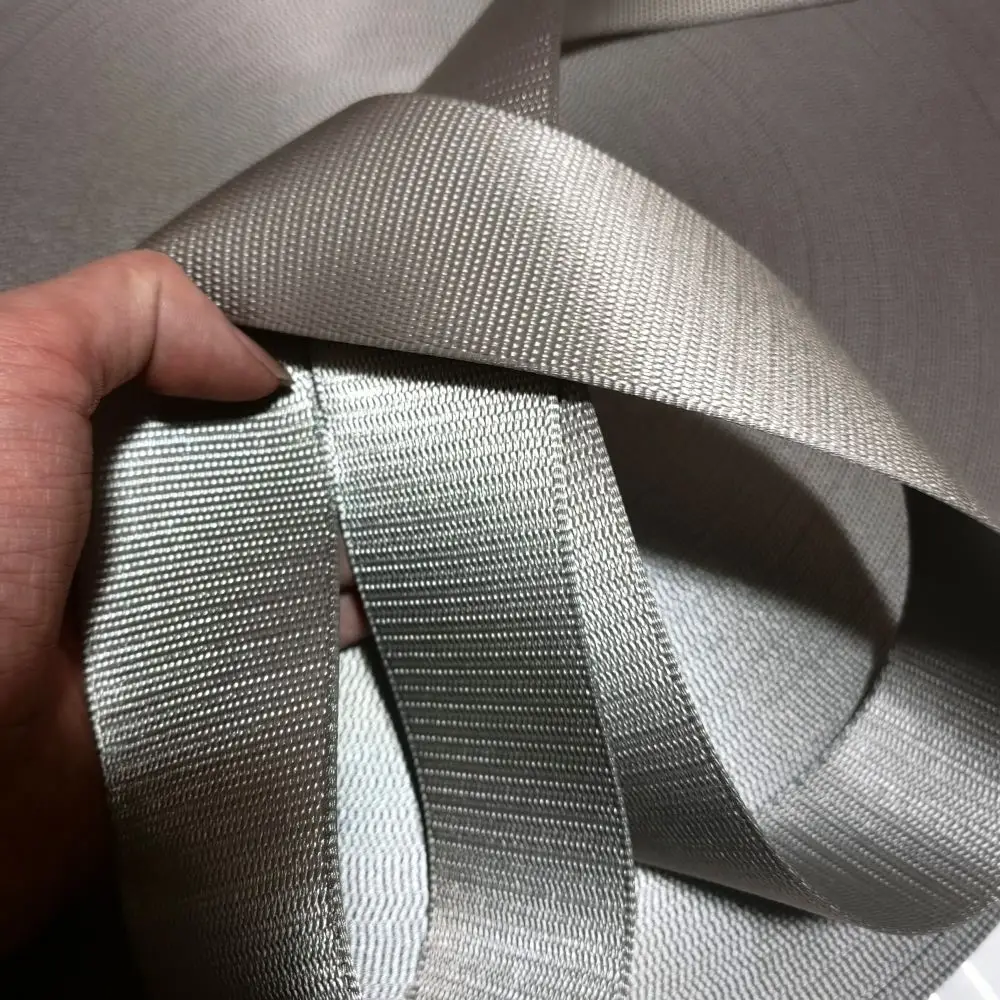 

Ремень безопасности Автомобильный серебристый JOORMOM, лента из полиэстера для сидений, 3-30 м, европейская фиксация краев, модификация автомобиля