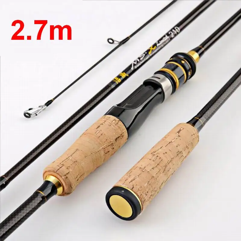 

ZZ115 2.7m Jayway Fast Action H Spinning Fishing Rod Carbonfiber 2 Section Tip Butt Tip Butt 2.3-13mm Bait 10-60g 2.1