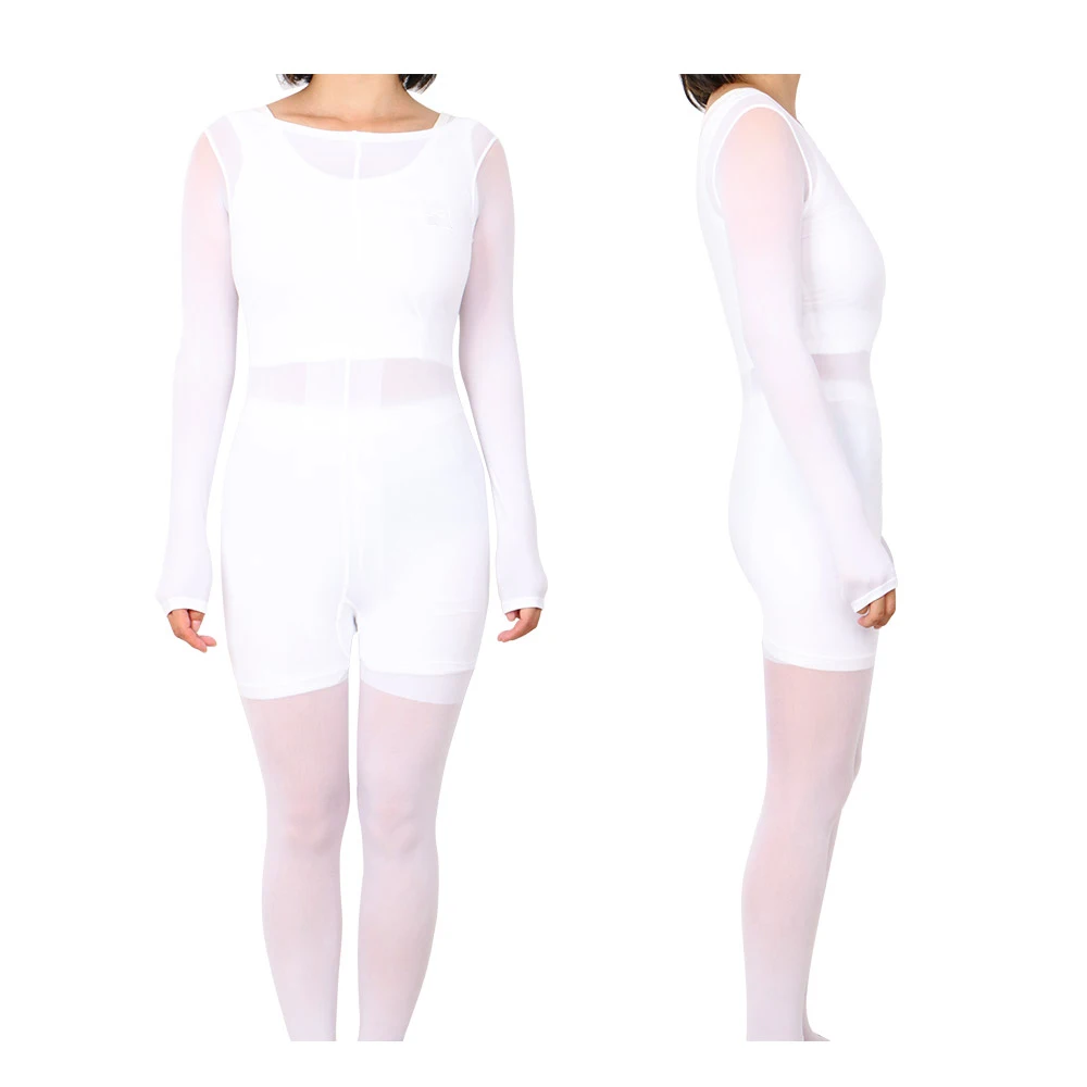 5pcs vacuum roller clothes massage slimming suit, white slimming suit ,body massage suit free shipping