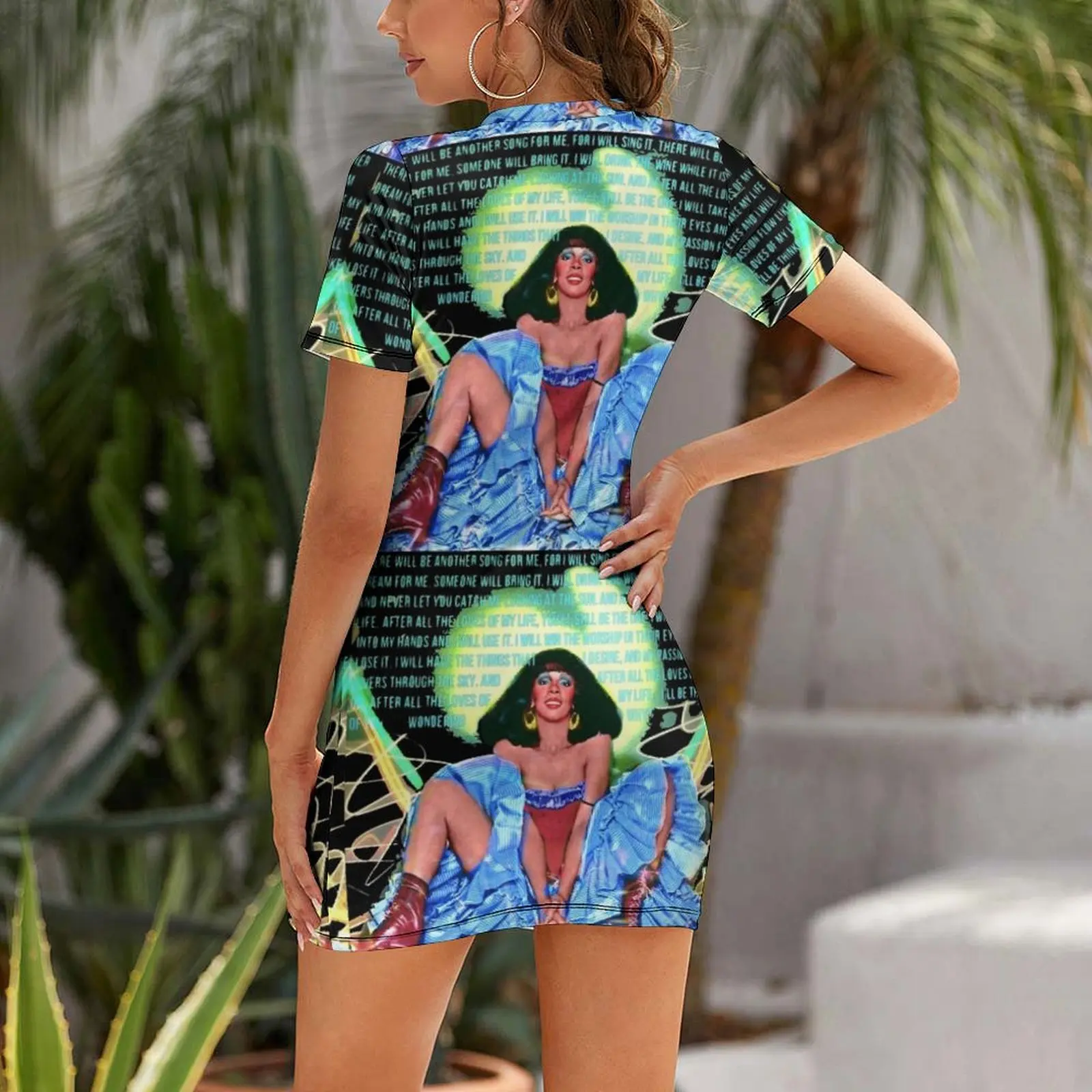 Donna Summer MACARTHUR PARK I REMEMBER YESTERDAY платье с короткими рукавами женское вечерние платья