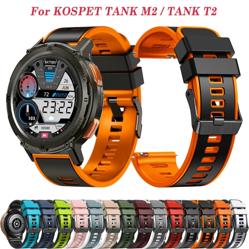 

Sport Silicone Band For KOSPET TANM T2 / Tank M2 Ultra Smartwatch Strap Bracelet Watchband Men Women Correa