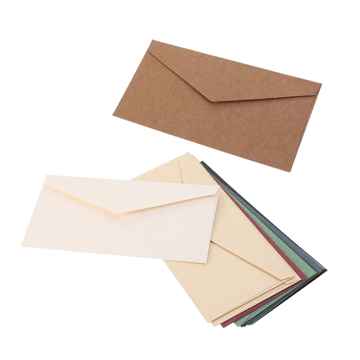 

10PCS Simple Fashion Western Style Kraft Paper Envelopes Vintage Envelopes for Invitation Business