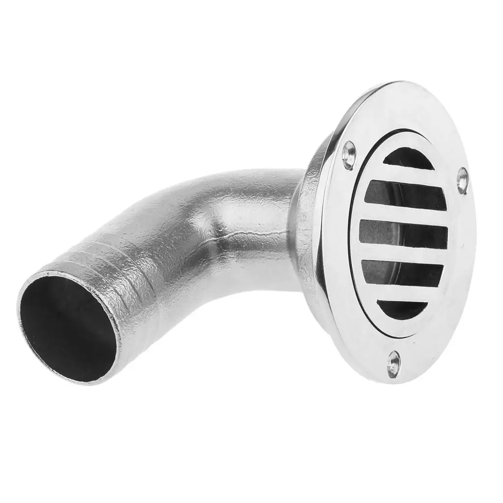 

Marine Stainless Steel Boat Deck Drain Scupper 90 Degree For Boat/Yacht/Sailboat Replacement Accessories
